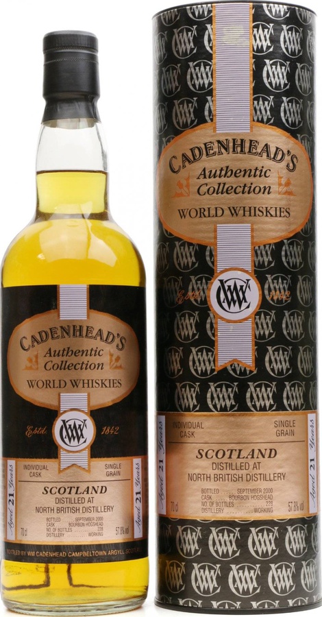 North British 21yo CA Authentic Collection World Whiskies Bourbon Hogshead 57.8% 700ml