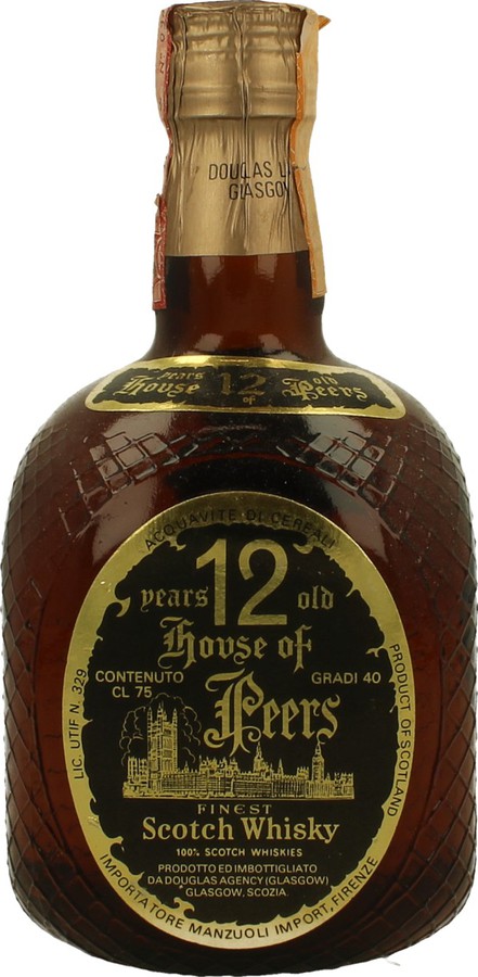 House of Peers 12yo Finest Scotch Whisky Manzuoli Import Firenze 40% 750ml