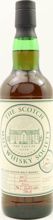 Ardmore 1977 SMWS 66.14 Creme Brulee and Tire Brulee 55.3% 700ml