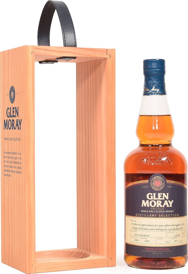 Glen Moray 2008 Hand Bottled at the Distillery Virgin Oak #6010935 60.2% 700ml