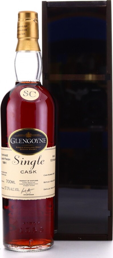 Glengoyne 1991 Claret Finish Single Cask 13yo #9047 57.3% 700ml