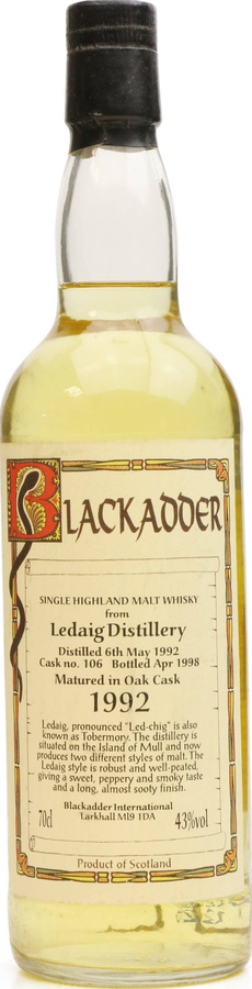 Ledaig 1992 BA Distillery Series Oak cask #121 43% 700ml