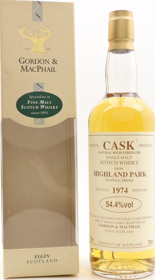 Highland Park 1974 GM Original Cask Natural High Strength 54.4% 700ml