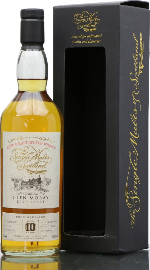 Glen Moray 2007 ElD The Single Malts of Scotland Bourbon Barrel #5133 58.7% 700ml
