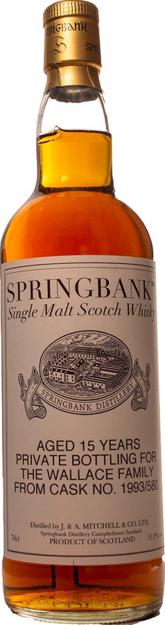 Springbank 1993 Private Bottling Wallace Family #580 51.9% 700ml