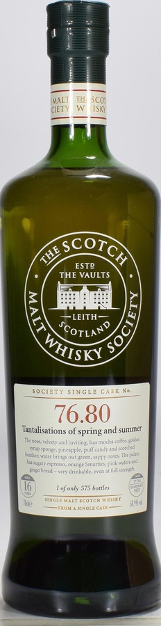 Mortlach 1994 SMWS 76.80 Tantalisations of spring and summer 1st Fill Sherry Butt 58.9% 700ml