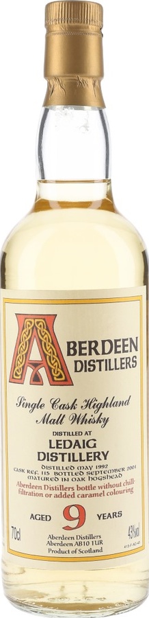 Bruichladdich 1991 BA Aberdeen Distillers #3274 43% 700ml