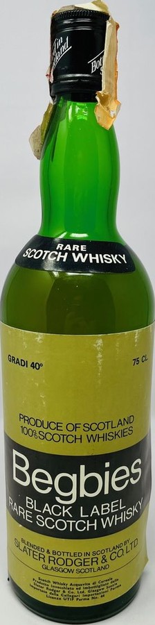 Begbies Black Label Rare Scotch Whisky Callegari Import 40% 750ml