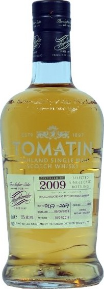 Tomatin 2009 Selected Single Cask Bottling Dechar Rechar Hogshead #3433 MacY Denmark Exclusive 55% 700ml