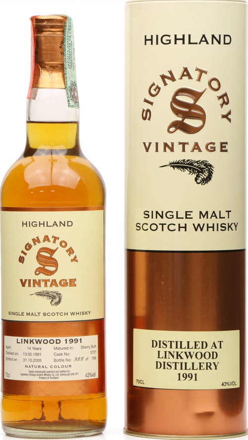 Mortlach 1991 SV Vintage Collection 4161 + 62 43% 700ml
