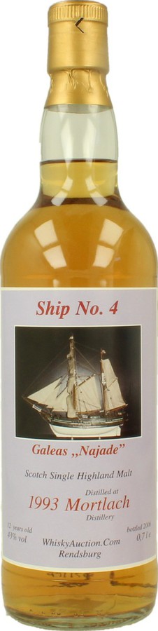 Mortlach 1993 KW Ship Whisky #4 Galeas Najade Sherry Cask 43% 700ml