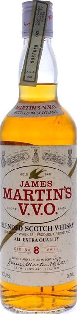 James Martin'SV.V.O. Old #8 VAT 43% 750ml