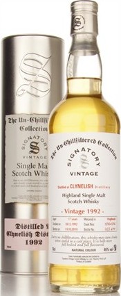 Clynelish 1992 SV The Un-Chillfiltered Collection 12763 + 12765 46% 700ml