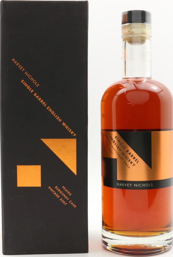 Harvey Nichols Single Barrel English Whisky Peated Burgundy Cask 51% 700ml