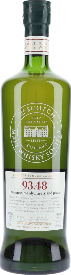 Glen Scotia 1999 SMWS 93.48 Immense manly meaty and peaty Refill Ex-Bourbon Barrel 62% 700ml