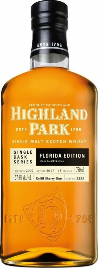 Highland Park 2002 Single Cask Series Refill Sherry Butt #3233 57.8% 750ml