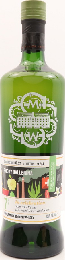 Allt-A-Bhainne 7yo SMWS 108.24 Smoky Ballerina the Vaults members lounge exclusively 62.1% 700ml