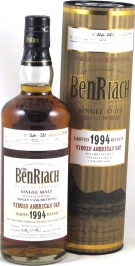 BenRiach 1994 Single Cask Bottling Batch 5 New Wood Oak Barrel #4022 54% 700ml