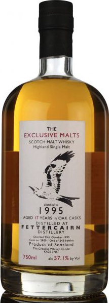 Fettercairn 1995 CWC The Exclusive Malts #2800 for K&L Wines 57.1% 750ml