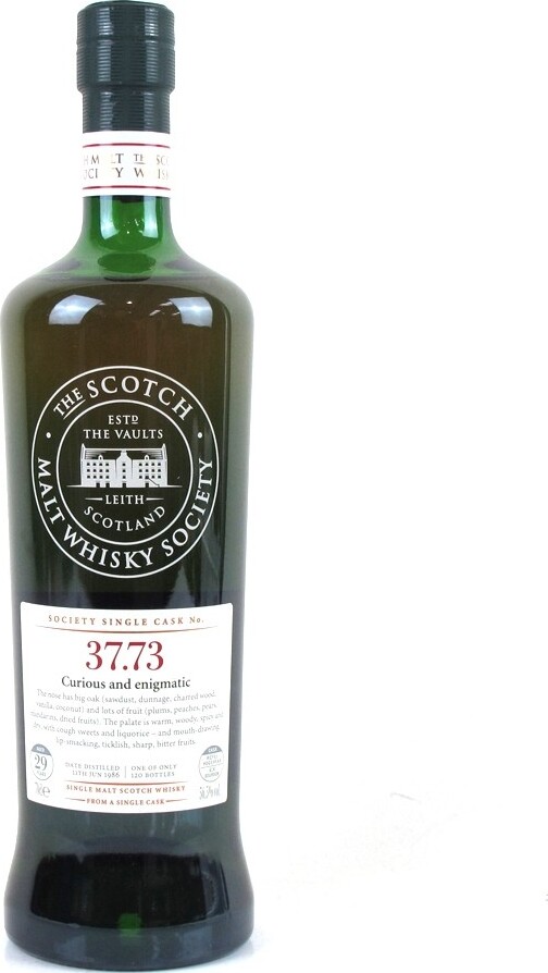 Cragganmore 1986 SMWS 37.73 Curious and enigmatic Refill Ex-Bourbon Hogshead 56.5% 700ml