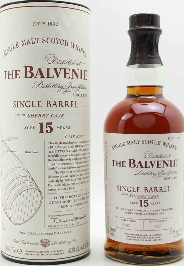 Balvenie 15yo Single Barrel Sherry Cask #9702 47.8% 700ml