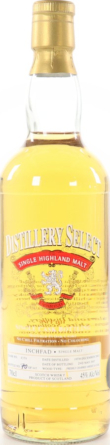 Inchfad 2002 Distillery Select #4359 45% 700ml