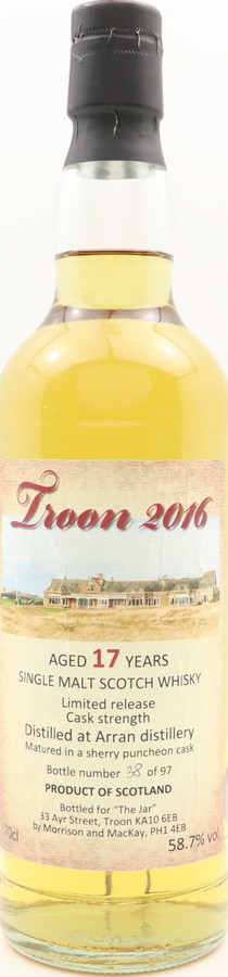 Arran 17yo MMcK Troon 2016 Sherry Puncheon 58.7% 700ml