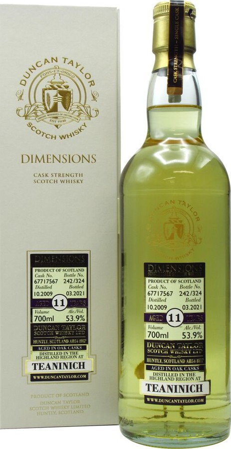 Teaninich 2009 DT Dimensions American Oak #67717567 53.9% 700ml