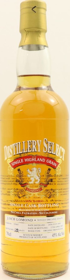 Loch Lomond 2000 Organic Distillery Select #37697 45% 700ml