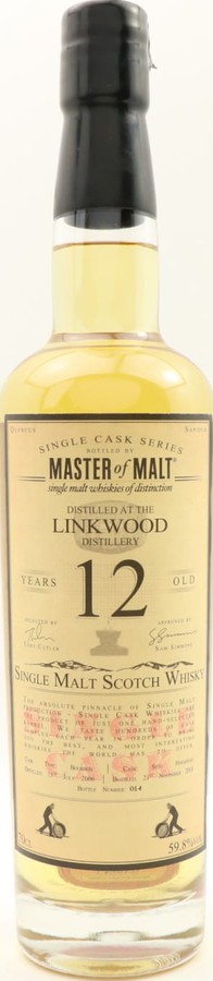 Linkwood 2006 MoM Single Cask Series Bourbon Hogshead #88 59.8% 700ml