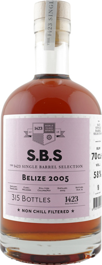 S.B.S 2005 Belize 14yo 58% 700ml