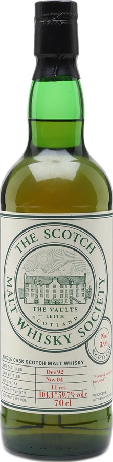Bowmore 1992 SMWS 3.96 Scented smoke in the pink 59.7% 700ml