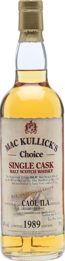Caol Ila 1989 McC Mac Kullick's Choice Single Cask #2940 43% 700ml