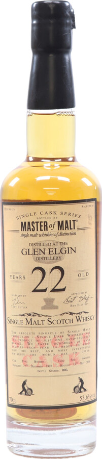 Glen Elgin 1995 MoM Single Cask Series 22yo Bourbon Hogshead 53.6% 700ml