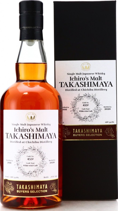 Chichibu 2011 Ichiro's Malt Takashimaya Exclusive White Wine Cask #4551 59.8% 700ml