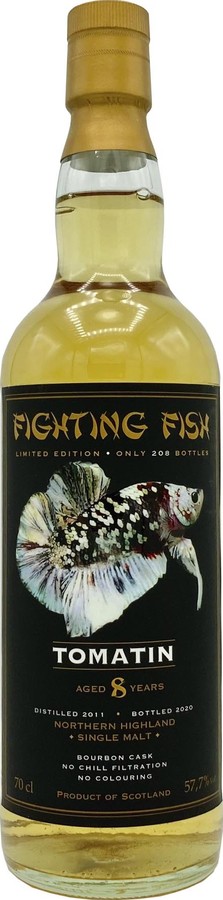 Tomatin 2011 JW Fighting Fish Bourbon Cask Monnier Trading AG 57.7% 700ml
