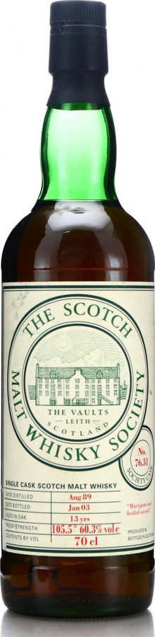 Mortlach 1989 SMWS 76.31 Marzipan and boiled sweets 60.3% 700ml