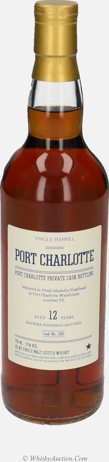 Port Charlotte 12yo Private Cask Bottling Madeira Hogshead #1583 57% 700ml