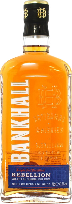 Bankhall Rebellion Corn Rye & Malt Bourbon-Style Recipe New American Oak Barrels 47.6% 700ml