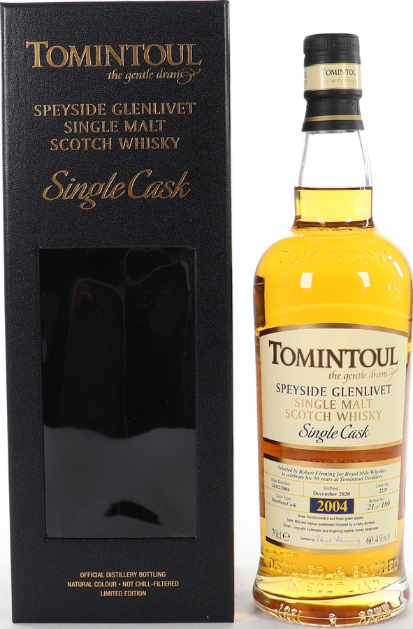Tomintoul 2004 Single Cask #2229 Royal Mile Whiskies Exclusive 60.4% 700ml
