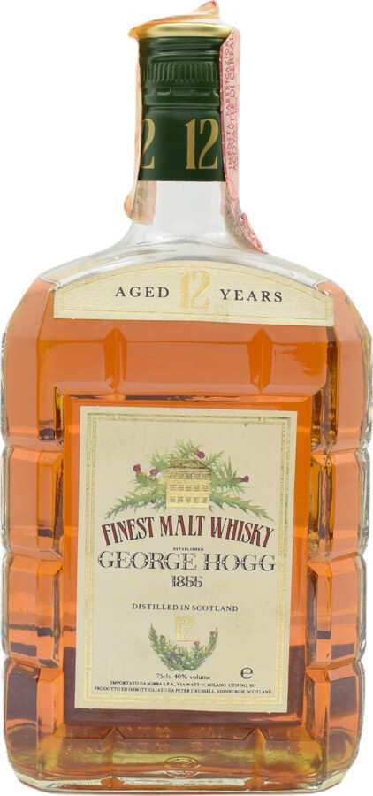 George Hogg Finest Malt Whisky 12yo Sorba S.P.A. Milano 40% 750ml