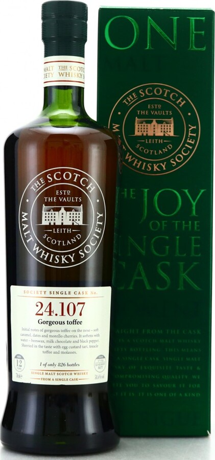 Macallan 1996 SMWS 24.107 Gorgeous toffee 1st Fill Sherry Butt 58.6% 700ml