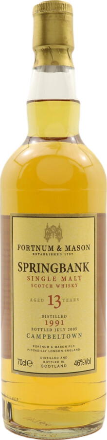 Springbank 1991 F&M Bourbon Cask 46% 700ml