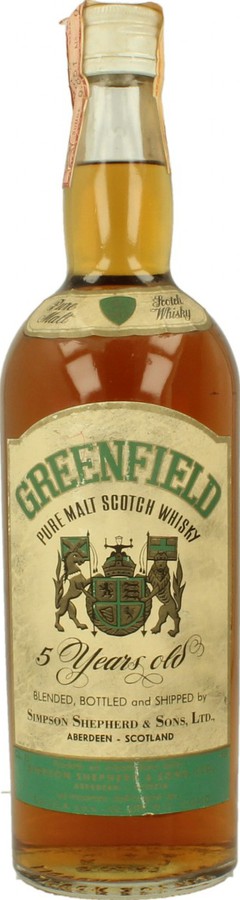 Greenfield 5yo Pure Malt Scotch Whisky 43% 750ml