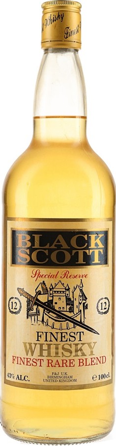 Black Scott 12yo Finest Rare Blend 43% 1000ml