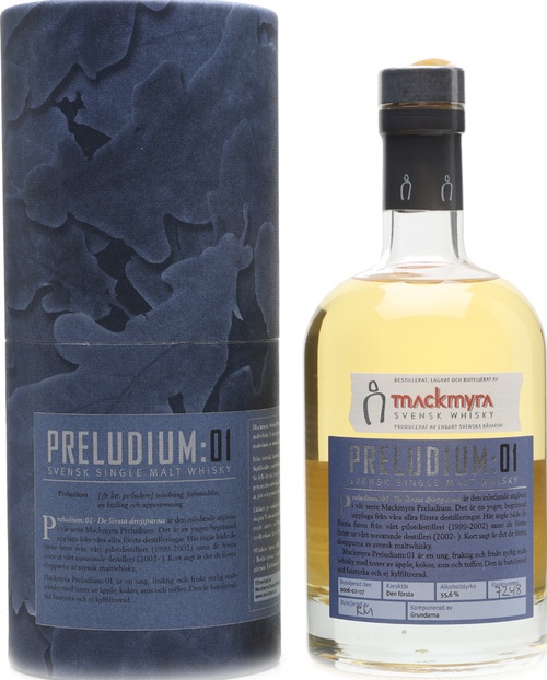 Mackmyra Preludium: 01 The 1st Few Drops 55.6% 500ml