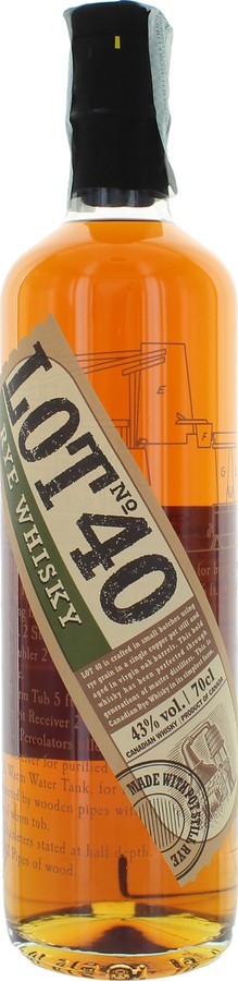 Lot #40 Rye Whisky Small Batch Borco Marken Import 43% 700ml