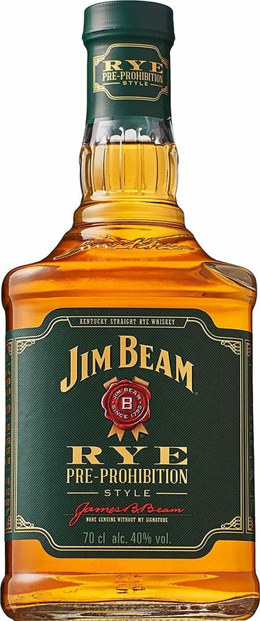 Jim Beam Rye Pre-Prohibition Style Green Label New Charred White Oak Barrels 40% 700ml