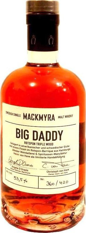 Mackmyra Big Daddy Rotspon Triple Wood 53.5% 500ml