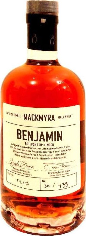 Mackmyra Benjamin 54.1% 500ml